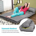Canapé-lit pliable, réglable sur 6 positions avec 2 oreillers