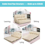 Canapé-lit pliable, réglable sur 6 positions avec 2 oreillers