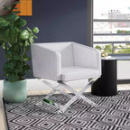 Fauteuil d'appoint de salon en similicuir Hollywood