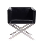Fauteuil d'appoint de salon en similicuir Hollywood