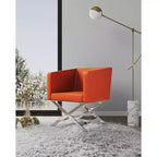 Fauteuil d'appoint de salon en similicuir Hollywood