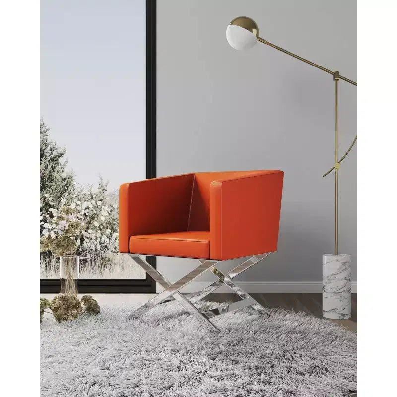 Fauteuil d'appoint de salon en similicuir Hollywood